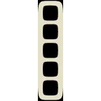 Valena ALLURE Рамка 5 постов слоновая кость универсальная