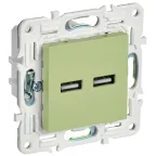 SKANDY Розетка USB A+A 3,1А SK-R15G мятный IEK