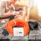 Удлинитель силовой UPx-1-2x0.75-10m-IP44 в бухте б/з 1 гн 10м ПВС 2х0.75 UPx-1-2x0.75-10m-IP44