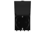 Avanti Розетка с крышкой ''Черный квадрат'', 2P+E, с защитными шторками, 2 модульная