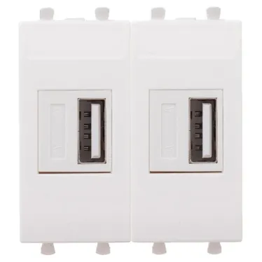 Avanti USB зарядное устройство ''Белое облако'', 2.1А, 2 модульное