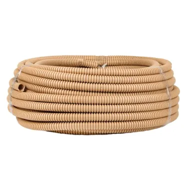 Труба гофрированная ПВХ с зондом под светлое дерево d16мм (25м) Plast PROxima