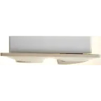 Блок: розетка + выключатель трехклавишный бежевый