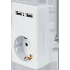 Адаптер NAD-USB02-1E-C-WH с/з 1 гн. USB2.1A