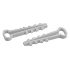 Дюбель-хомут для плоского кабеля 5-8мм белый (100шт.) (50/1500)