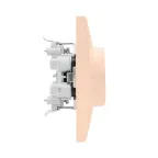 Валенсия розетка 2-местная с/з 16А кремовая с защ. штор. PROxima