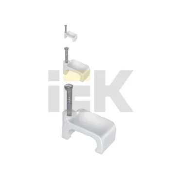 Скоба 7мм плоская пластиковая (100шт)