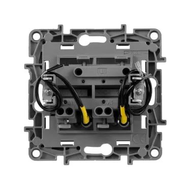 ETIKA Выключатель двухклавишный с подсветкой/индикацией автоматические клеммы 10 AX 250