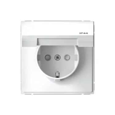 ARTGALLERY РОЗЕТКА с заз.со шт.с крышк, 16А, IP44, механизм, быстрозажимные клеммы, белый