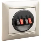 VALENA Рамка 1 пост белая/серебро