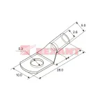 Наконечник ТМЛ 2,5-5-2,6 (2,5 кв мм - 5 мм) ГОСТ 7386-80, 10шт, REXANT