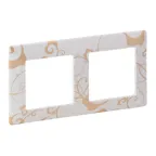 Valena LIFE Рамка 2 поста Ампир белый универсальная