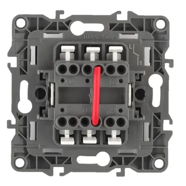 Выключатель двойной, 10АХ-250В, б.л., Эра12, слоновая кость,12-1004-02