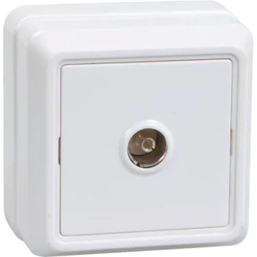 ОКТАВА Розетка телевизионная белая