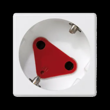 Connect Розетка с заземлением 16А 250В 45х45мм с блокировкой безвинтовые клеммы SC белый