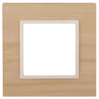 Рамка на 1 пост, дерево, Эра Elegance, клён+сл.кость, 14-5301-11