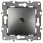 Розетка TV одиночная, Эра12, графит, 12-3101-12