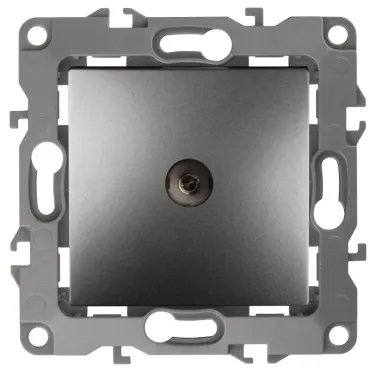 Розетка TV одиночная, Эра12, графит, 12-3101-12