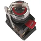 Переключатель AKS-22-2 с ключом 2 позиции I-O черный