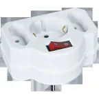 Разветвитель Navigator 94 698 NAD-3-R2F-WH 3 гнезда в ряд (1 гнездо с заземлением 2 гнезда без заземления)