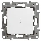 ETIKA Переключатель одноклавишный с подсветкой белый автоматические зажимы 10AX