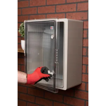 Бокс пластиковый с монтажной платой прозр. дверь 500х400х240 мм IP65 PROxima