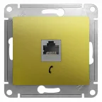 GLOSSA розетка телефонная RJ11 механизм фисташковый