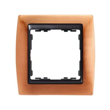 Рамка на 1 пост, S82, античная медь - графит