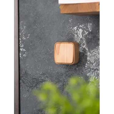 Выключатель одноклавишный ОП Минск 10А светлое дерево