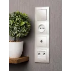 Валенсия Рамка 4-местная жемчуг