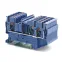 Клемма проходная, зажим push-in, 3 точки подключения, 2.5 кв.мм, синяя