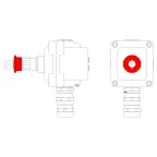 Пост управления взрывонепроницаемый из алюминия LCSD-01-B-MC-Y2R(11)x1-PCMB-KA3MHK