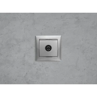 VALENA Розетка телевизионная ТV звезда в рамку 2400мГц 1.5дБ алюминий