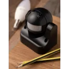 ИК датчик движения наст. 1200Вт 180гр. до 12м IP44 MS-39b черный PROxima