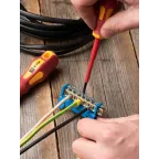 Шина 0 N (6х9мм) 8 отверстий латунь синий изолятор тип Стойка на DIN-рейку PROxima