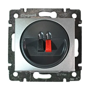 VALENA Розетка акустическая алюминий