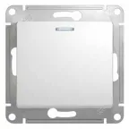 Выключатель одноклавишный, с подсветкой, в рамку, схема 1а, белый