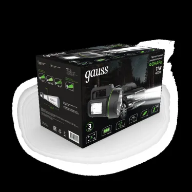 Фонарь светодиодный прожекторный 11 Вт 400 лм Черный IP42 аккумуляторный Li-ion 4800мАч GFL Gauss