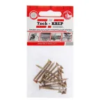 Шуруп универсальный 3,5х40 потайная головка, остроконечный, желтопассивированный (15шт) - пакет