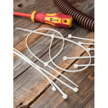 Хомут P6.6 стандартный белый 3.6x370 (100шт) FlexLock PROxima