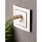 Стокгольм Механизм Розетки с 2USB type-A + type-C белый