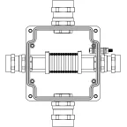 Коробка клеммная взрывозащищенная из полиэстера TBE-P-05 -(12xCBC.2) -1x6018AASDKGM4SB(A) - 1x6018AASCKGM3SB(B) - 1x6018AASDKGM4SB(C) -1x6018AASCKGM3SB(D)1Ex e IIC Т5 Gb / Extb IIIC T95°C Db IP66