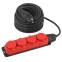 Удлинитель силовой UK-4e-3x1,5-20m-IP44(KG) с заземлением 4 розетки каучук 20м КГ 3х1,5мм2 IP44