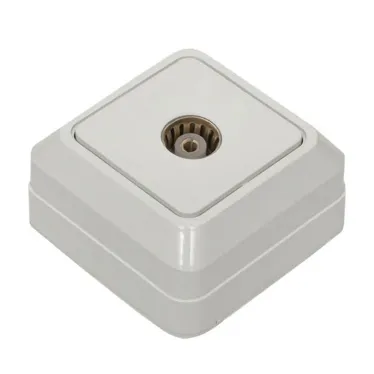 Рим Розетка телевизионная TV 75Ом 5-862МГц белая