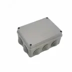 Коробка распределительная 150?110?70 10 муфт д32, крышка на винтах, IP55, открытой проводки, серый