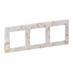 Valena LIFE Рамка 3 поста Ампир белый универсальная