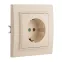 Розетка одноместная СП с заземлением 16А бежевый с защитными шторками Минск