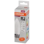 Лампа светодиодная LED 10 Вт E27 3000К 800Лм свеча 220 В (замена 75Вт) OSRAM
