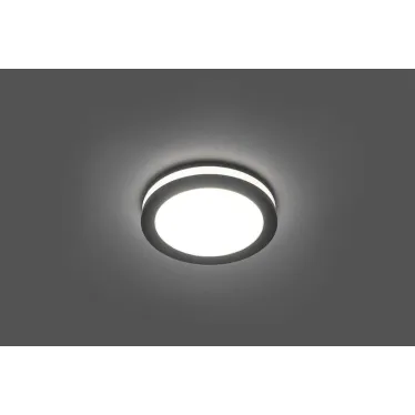 Светильник светодиодный ДВО-7w 4000K 560Лм с белой светодиодной подсветкой черный