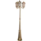 Светильник НТУ-3х60w столб Е27 IP44 черное золото